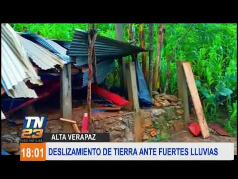 Un deslizamiento de tierra se registró en Alta Verapaz