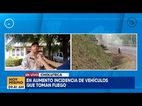 En aumento incidencias de vehículo que toman fuego, en Choluteca