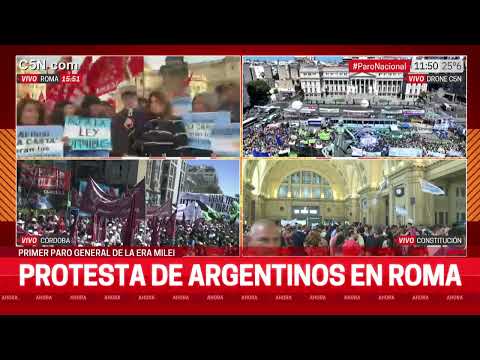 PROTESTA de ARGENTINOS en ROMA: LA VOZ de la CALLE en el RESTO del MUNDO