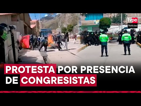 Congreso: enfrentamientos y protestas en Huancavelica en rechazo a comisión parlamentaria