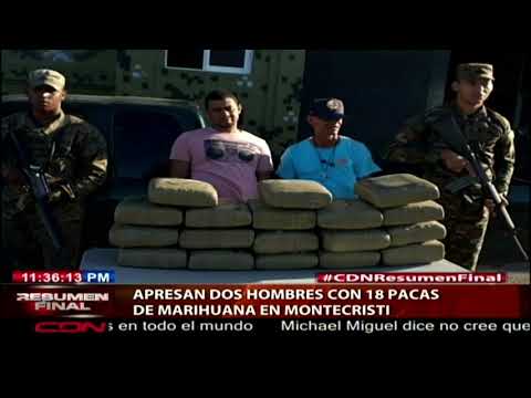 Apresan dos hombres con 18 pacas de marihuana en Montecristi