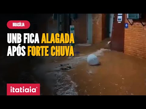 UNIVERSIDADE DE BRASÍLIA FICA ALAGADA APÓS FORTE CHUVA