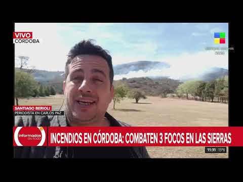 Incendios en Córdoba: combaten 3 focos en las sierras