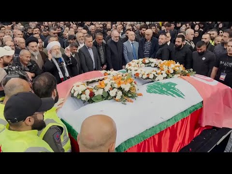 Mourners gather for funeral of TV journalists killed in Israeli strike along Lebanon-Israel border