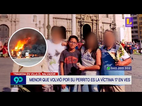 Menor que volvió por salvar a su perrito es la víctima 17 en Villa El Salvador