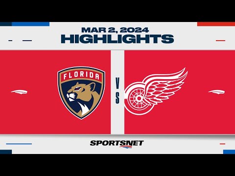 NHL Highlights | Panthers vs. Red Wings - March 2, 2024