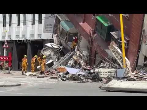 Terremoto en Taiwan deja a 127 personas atrapadas, 28 edificios derrumbados