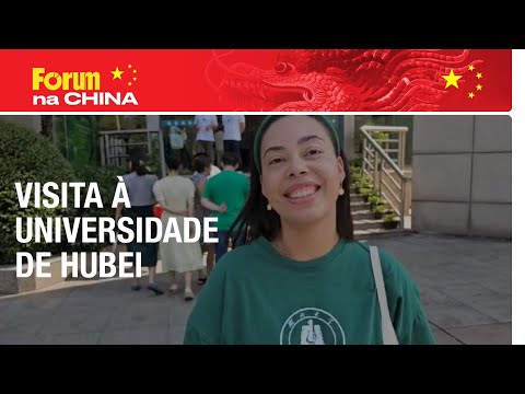 Visita à Universidade de Hubei, que tem vários estudantes brasileiros