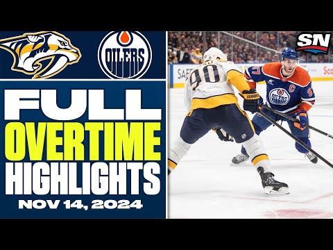 Nashville Predators at Edmonton Oilers | FULL Overtime Highlights - November 14, 2024