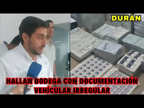 Policía Nacional allana bodega con documentación vehicular irregular en Durán