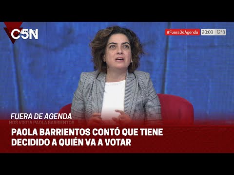 PAOLA BARRIENTOS, en FUERA DE AGENDA: ¨Me GUSTAN las PROPUESTAS y las ACCIONES de UP¨