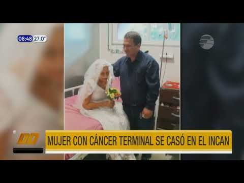 Mujer con cáncer terminal se casó en el INCAN