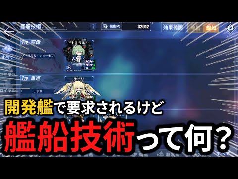 【初心者】アズレンで一番影の薄いコンテンツ艦船技術を解説します【アズレン】