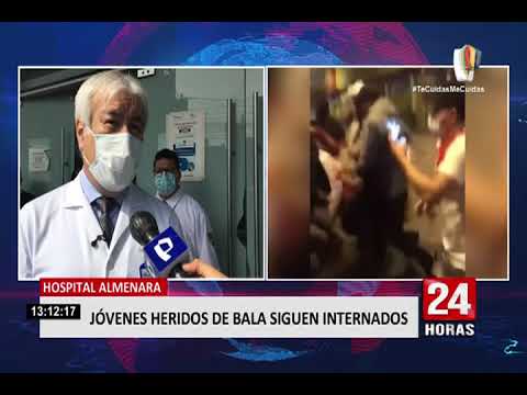 Uno de los jóvenes heridos en Marcha Nacional permanece delicado en Hospital Almenara