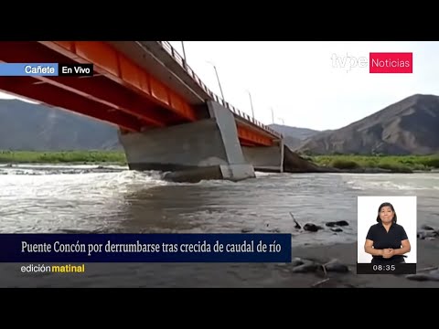 Puente a punto de colapsar deja incomunicado a anexo en Cañete
