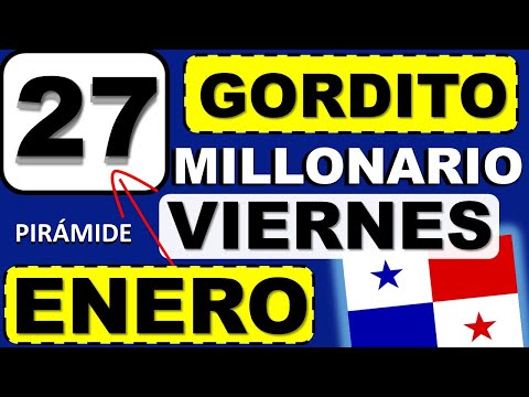 Pirámide de la Lotería de Panamá para Gordito Millonario Viernes 27 de Enero 2023 Decenas  de Suerte