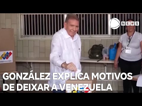 Edmundo González explica motivos de deixar a Venezuela