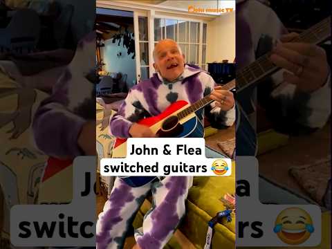 RHCP switched instruments and THIS happened 😂 #redhotchilipeppers #johnfrusciante #flea #funny
