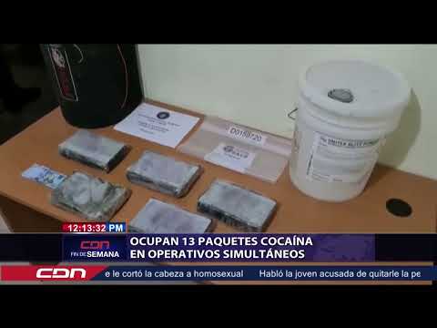 Ocupan 13 paquetes cocaína en operativos simultáneos