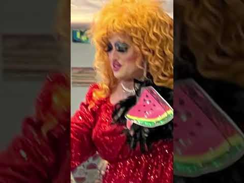 Outrage as drag queen leads young kids in ‘free Palestine’ chant during story time event #shorts