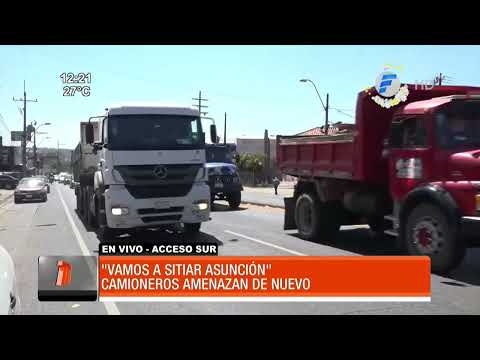 Camioneros amenazan con sitiar Asunción el lunes