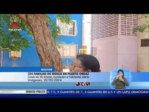 224 familias en riesgo en el estado Bolívar – El Noticiero emisión meridiana 02/05/24