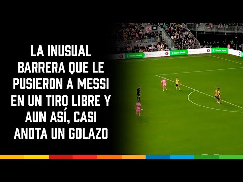 La inusual barrera que le pusieron a #Messi en un tiro libre y aun así, casi anota un #golazo