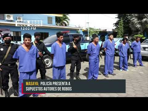 Policía de Masaya presenta a supuestos delincuentes - Nicaragua