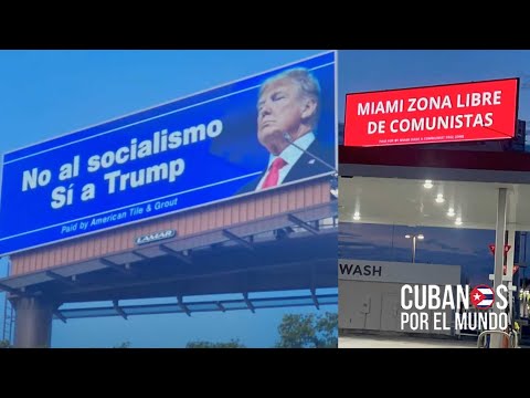 ¡Guerra de Carteles! Exiliados responden con Billboards anticomunistas a la campana con Fidel Castro