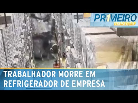 Funcionário morre após ficar preso em câmara de congelados | Primeiro Impacto (19/08/24)