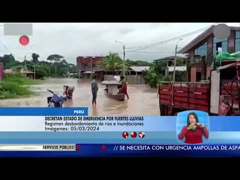Decretan estado de emergencia por fuertes lluvias en Perú – El Noticiero emisión meridiana, 06/03/24