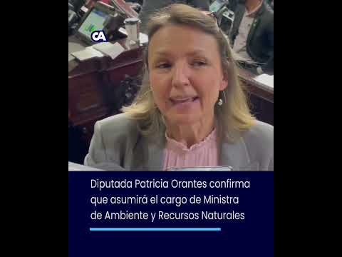 Diputada Patricia Orantes confirma que asumirá el cargo de Ministra de Ambiente y Recursos Naturales