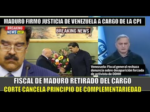 URGENTE! Fiscal de Maduro es RETIRADO de sus funciones la CPI a cargo de la JUSTICIA en Venezuela