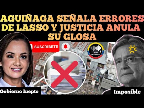 MARCELA AGUIÑAGA ARREMETE C0NTRA EL BANQUERO LASSO Y JUSTICIA ANULA SU GLOSA NOTICIAS DE ECUADOR RFE