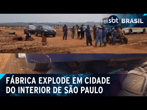 Explosão em fábrica de químicos deixa homem ferido em Sertãozinho (SP) | SBT Brasil (11/10/24)