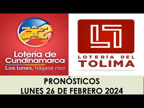 Pronósticos y Resultados Lotería de Cundinamarca y Tolima | Lunes 26 Feb 2024 | ¡Chance Secos!