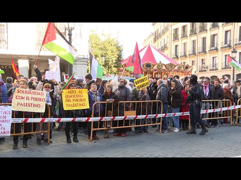 Decenas de personas se manifiestan en Madrid en apoyo a Palestina