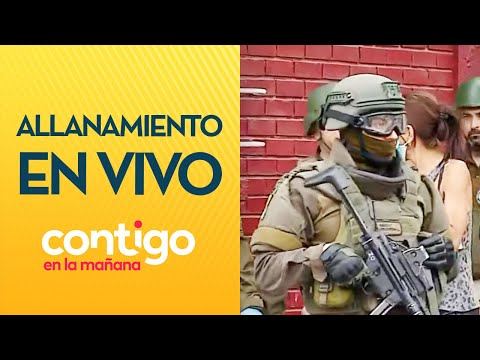 HUBO DETENCIONES: El tercer allanamiento consecutivo en Santiago - Contigo en La Mañana