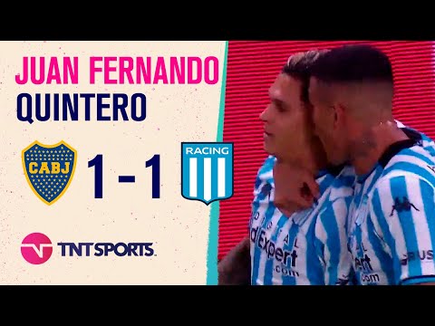 Juan Fernando #Quintero igualó el marcador entre #Boca y #Racing