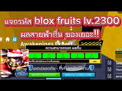 Roblox:แจกรหัสbloxfruitsเวล