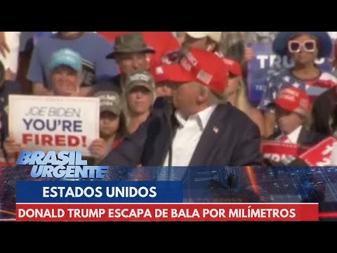 Donald Trump escapa de bala por milímetros nos EUA | Brasil Urgente