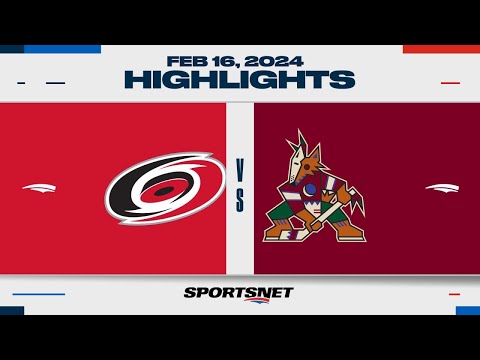 NHL Highlights | Hurricanes vs. Coyotes - February 16, 2024