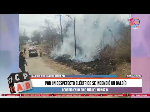 Por un despefecto eléctrico se incendió un baldío ocurrió en barrio Miguel Muñoz B