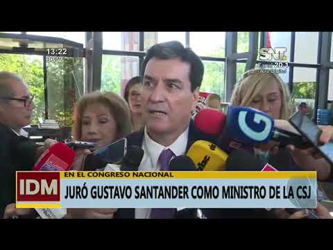 Congreso Nacional: Gustavo Santander juró como nuevo Ministro de la Corte