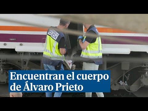 Una cámara de televisión localiza entre dos vagones el cuerpo de Álvaro Prieto