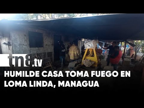 Cortocircuito ocasiona que casa tomara fuego en Loma Linda, Managua - Nicaragua