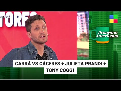 Carrá vs Cáceres + Julieta Prandi + Tony Coggi #DesayunoAmericano | Programa completo (18/09/2027)