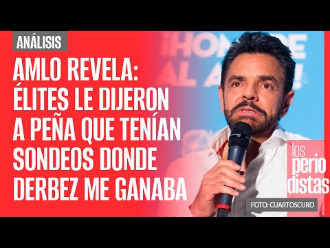 AMLO revela: Élites le dijeron a Peña que tenían sondeos donde Derbez me ganaba