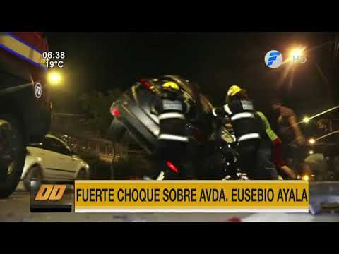 Fuerte choque sobre avenida Eusebio Ayala