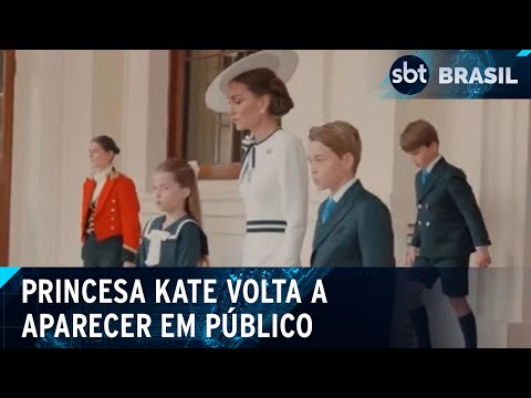 Kate Middleton faz primeira aparição pública após diagnóstico de câncer | SBT Brasil (15/06/24)
